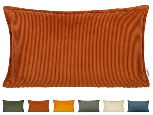 beties HYggelig No.1 Trendiger Cord-Samt Nackenrollen Bezug ca. 30x50 cm Kissenbezug in Raumausstatter Qualität aus deutschem Unternehmen