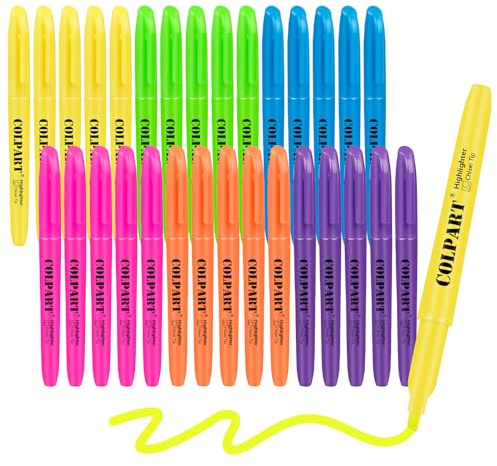 colpart Textmarker Pastell Highlighters 30PCS-6Bright Assorted Colors Chisel Tip Aesthetic Highlighters Markers Pens Set,No Bleed Dry Stifte ic Markers For Journal-Notes Office School Supplies