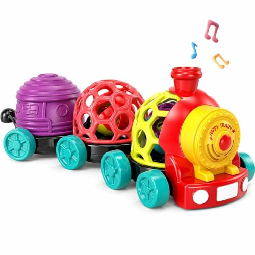 Wanonoo Baby Spielzeugauto für 6 9 Monate, Baby Auto Spielzeug mit Rassel und Musik, KinderSpielzeug Spielzeugrassel für 6-9 Monat Jungen Interaktives Geschenk für 1 2 Jahre Jungen Mädchern