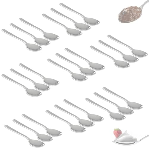 Cucchiaio da dolce acciaio inox 24 pezzi durevole e versatile perfetto per la casa e i ristoranti facile da pulire e adatto alla lavastoviglie