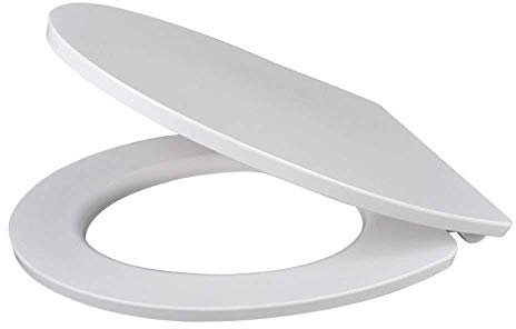 Toilettensitz mit stummgeschaltetem antibakteriellem Harnstoff-Formaldehyd-Harz-Toilettendeckel, extrem widerstandsfähig für ovale Toiletten-Toilettensitze, oval (transparent oval)