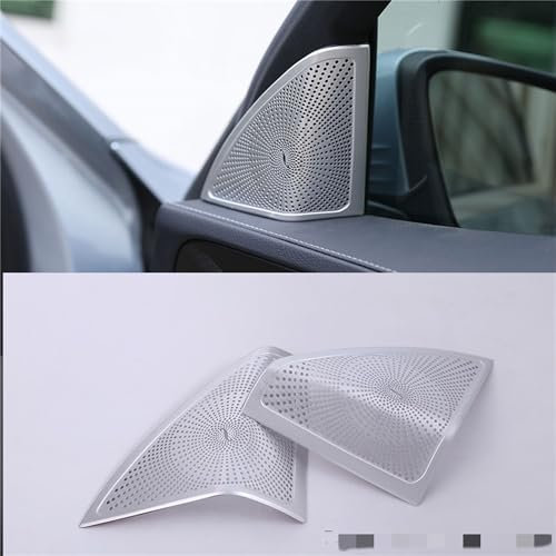 ALaaaaL Auto Hochtöner Lautsprecher Abdeckung Trim Zubehör Für Mercedes Benz GLC X253 C E Class W213 W205,Auto-Audio-Lautsprecher-Hochtöner-Abdeckung,D-Silver