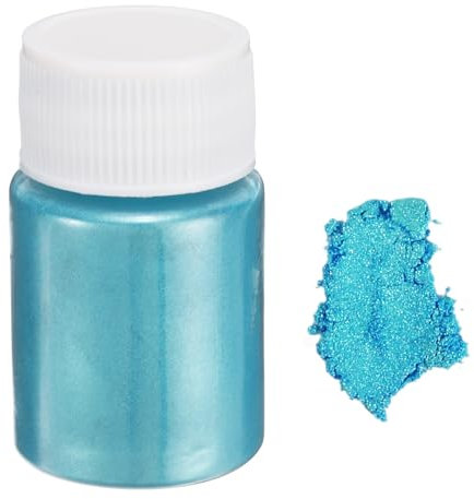 QUARKZMAN 15g/0.5oz Mica Pulver Natürliche Harz Epoxid Pigmentpulver für Gießharz, Autolack, DIY Kunst und Handwerk, Blau Grün
