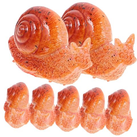 KOMBIUDA 7 Stück Simulierte Kleine Schneckenblume Schneckenornament Mikrolandschaft Schneckenminiatur Kunsthandwerk Pädagogische Schneckenfigur Schneckenstatue Schnecke Für Dekor