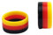 Fan Artikel Ringe Fingerringe 2er-Set - Leicht, formschön, stabil - Fan Schmuck Deutschland schwarz/rot/Gold für Damen und Herren: Größe: 62/19,7