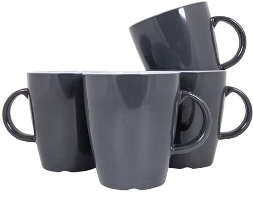 Gimex Vivid Line - Tasse mit Henkel - Grau - 380 ml - 4 Stück
