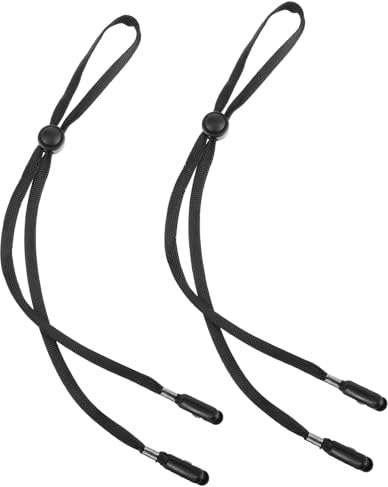 2 Stück Verstellbare Hutbandclips, winddichtes Seil für Hut, Winddichte Kappenhalter, Elastische Hüte Abnehmbare abnehmbare Winddichte Hut-Kinnschnur für Golfen Bootfahren Hut Outdoor (Schwarz)