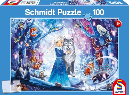 Schmidt Spiele 56386 Prinzessin im Winterwald, 100 Teile Kinderpuzzle