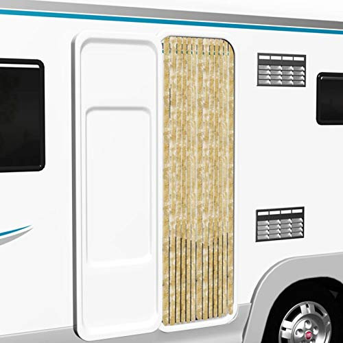 Homgoday Mobili Zanzariera Beige 56x200 cm Ciniglia, Zanzariera per Porta, Tenda Porta Esterna, Tenda Antimosche