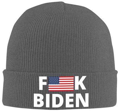 Strickmütze Scheiß Auf Biden Beanie Hut Weich Cuffed Hats Daily Beanie Mütze Für Alle Jahreszeiten Wandern Camping