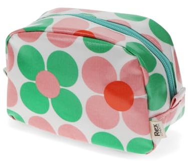 Makeup Bag - Pink and Green Daisy