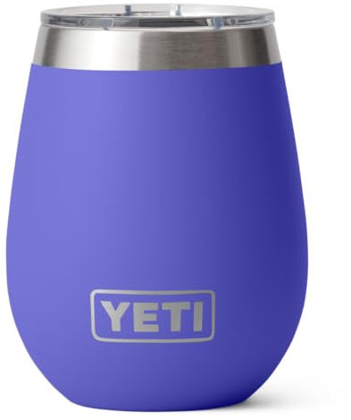 YETI Rambler Wine Tumbler, Vacuum Insulated Stainless Steel Tumbler with Magslider Lid, Ultra Marine Violet, 10 oz (296 ml)