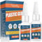 Plastic Glue with Anti Clog Cap and Droppers, Instant Drying, Heat-Resistant Super Glue for Plastic, Acrylic, Model, Miniatures, PVC, 3D Printing, Vinyl (plastic glue, 30g*2)
