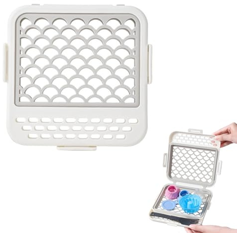 Cestello Posate Lavastoviglie, Cestello Lavastoviglie,Coperchio con Chiusura a Scatto,Contenitore Indipendente,Adatto per Piccoli Oggetti come Cucchiai,Forchette e Ciucci