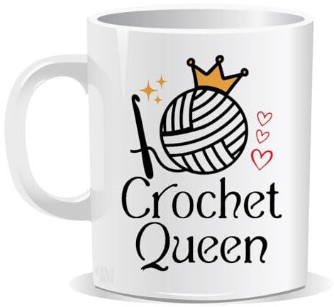 Crochet Queen Mug Personality Gift Queen Crochet Hobbies Christmas Secret Santa