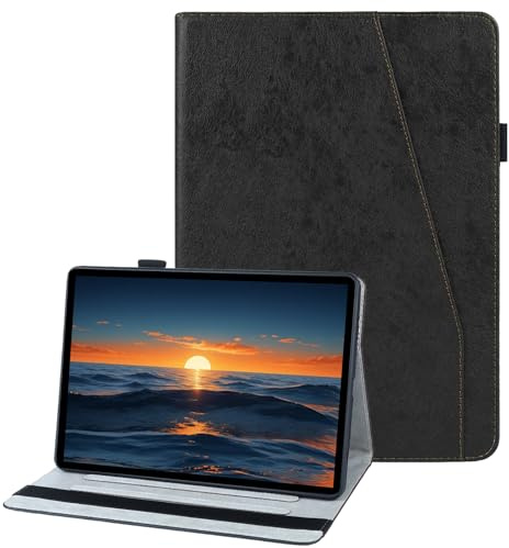 laddutoi Coque pour Samsung Galaxy Tab S5e 10.5 2019, Noir | Étui pour SM-T720/T725, Housse PU Cuir avec Support Fonction & Fentes Cartes, Flip Case Cover Tablette Protection