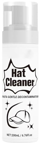 Hat Cleaner, Portable Foam Sweat Remover 200ml for Cap and Helmet Care, Quick Cleaning Spray, Polyester Cotton Fabric, Removes Odor Stains and Dirt for Fresh Hat Maintenance