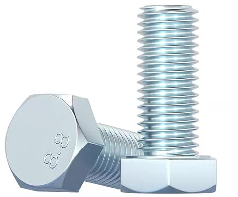 M14 x 30 Sechskantschrauben, Sechskantschrauben, Kappenschrauben, geeignet für Metallbau, Maschinen, Autos, Heimwerker, verzinkter Stahl, Klasse 8.8, DIN933, 14 mm x 30 mm (5 Stück)