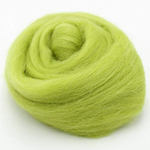 mjolda Filzwolle 20gr. Hellgrün, Merinowolle/Märchenwolle zum Trockenfilzen und Nassfilzen