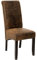 tectake® Esszimmerstuhl, Kunstleder Stuhl bequem mit hoher Rückenlehne, Küchenstuhl, Esszimmerstühle für Küchentisch, edle Dining Lounge, Wohnzimmer Essecke, Küchen Polsterstuhl - antikbraun