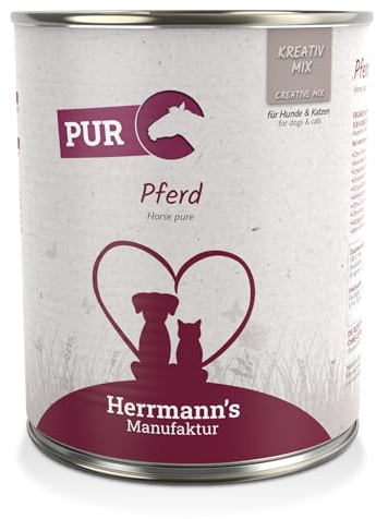 Herrmann's Pferd Reinfleisch - Kreativ-Mix Nassfutter für Hunde und Katzen - 800g