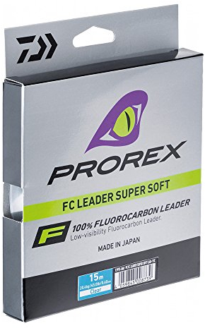 DAIWA Prorex Fluorocarbon Super Soft 15m 1mm 45kg / 99 21lbs transparent Vorfach Angelschnur 12995-100
