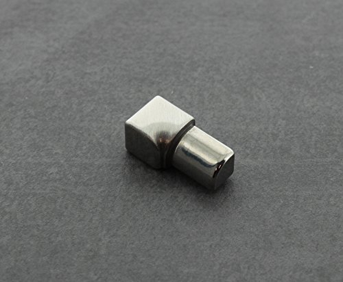 Innenecke für Fliesenschiene, Fliesenprofil, Rundkantenprofil, Edelstahl (V2A) gebürstet, 12,5 mm Höhe