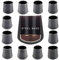 Multipurpose Feet. Rubber Ferrules with Hard-Wearing Steel Insert, Range of Sizes, Made in Germany (Black, 10mm - See Second Image Before Ordering This Size, Pack of 4)
