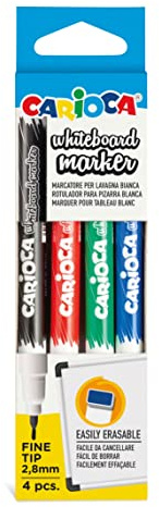 Carioca Fine Whiteboard-Marker, abwischbar,4 Stück, bunt