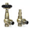 Hot Flow | Morgan Traditional Thermostatic Radiator Valves - Angled (Antique Brass)