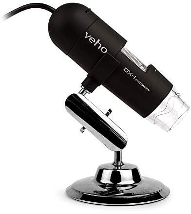 Veho Discovery DX-1 USB Digital 2MP Microscope | x200 Magnification | Photo Capture | Video Capture (VMS-006-DX1)