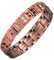 JFUME Pulseras de cobre puro para hombres regalo para hombres o mujeres con herramienta de extracción de eslabones gratis 22cm