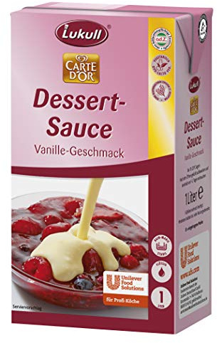 Lukull Dessert-Sauce Vanille-Geschmack (1 x 1 Liter)