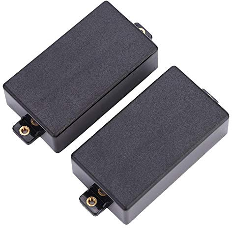 2-teilige Humbucker-Tonabnehmerabdeckungen, robuste Gitarren-Tonabnehmerabdeckungen Versiegelte Ersatzteile für E-Gitarren(Schwarz)