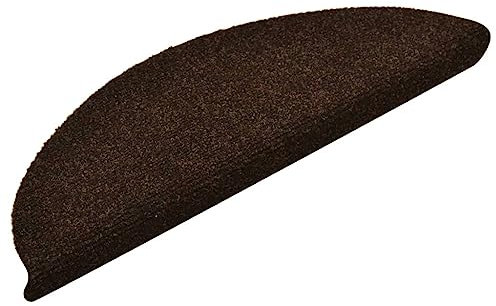vidaXL Stufenmatten Selbstklebend 15 STK. 56x17x3 cm Dunkelbraun Halbrund