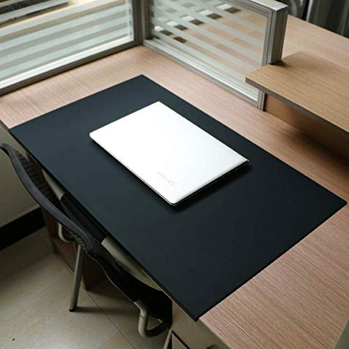 Grand tapis de souris, long 70 x 40 cm, pour ordinateur portable, en cuir synthétique, imperméable, sous-main pour le bureau et la maison, avec protection des bords