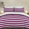 DTEX HOMES King Size Duvet Cover Sets 100% Pure Cotton Reversible Printed Hotel Quality Duvet Cover Ultra Soft Easy Care bedding sets king size Super Soft and Luxury Duvet Cover Sets (Stripes Purple)