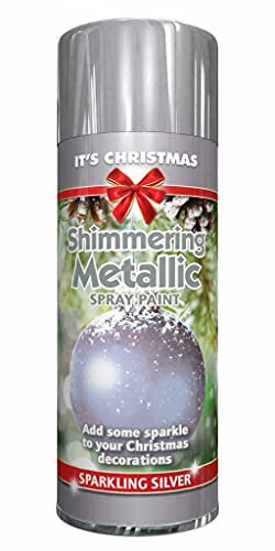 2x Spray Paint Aerosol Primer Matt Gloss Metallic Chalk Glitter Wood Metal Plastic (Silver)