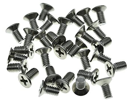 KAISH 30x Stainless Steel Metric M4x8mm Guitar Tremolo Bridge Sustain Block Mounting Screws for Stratocaster