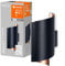 LEDVANCE ORBIS TWIST SMART+ Wi-Fi Leuchte, dimmbare LED Wandleuchte, 12W, Farbtemperatur von 3000-6500K, 600 Lumen, Farbkombination schwarz/kupfer, aufgedrehter Zylinderform, 23x12cm