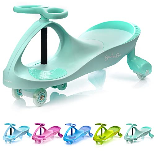 meteor TwistCar SWINGO Kinderroller Rutschauto für Kinder halten des Körpergleichgewichts Auto Swing Roller Rutscher Rutsch Auto Swing Dreiräder Faltender Tret-Roller Dreiradscooter für Kleiner Kinder