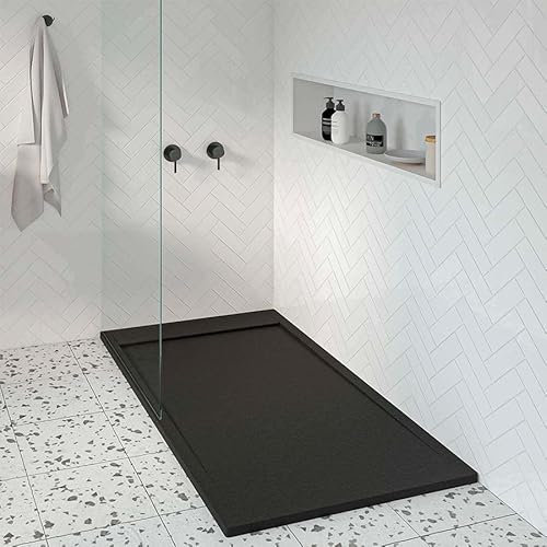 KOES - Receveur de douche en résine modèle AMUR – 90x160 – Noir RAL 9005