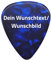 Plektrum mit Wunschtext oder Wunschbild - Personalisiertes Plektrum mit Druck - Individuell und schnell gestalten mit Wunsch-Druck - mit eigenem Bild oder Text (Extra Heavy, Blau Perlmutt)
