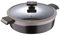 MasterPro Cacerola Poco Profunda con Tapa Titanio Cerámica Vidrio Templado Aluminio Hierro Fundido, marrón, 4.9L Shallow Casserole