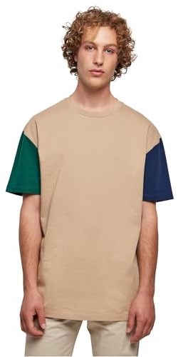 Urban Classics Herren Organic Oversized Colorblock Tee T-Shirt, unionbeige, M