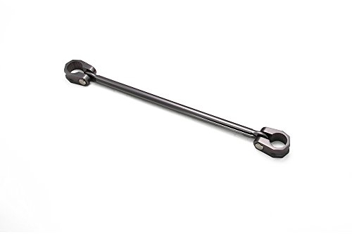 Barra Manubrio Moto,Barra Stabilizzatrice Traversino Manubrio Moto Barra di Rinforzo Manubrio Universale Regolabile per 22mm Manubrio Moto-Titanio
