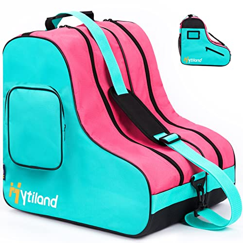 Hytiland Breathable Skate Bag with Adjustable Shoulder Strap - Large Capacity Fits Inline, Ice & Most Roller Skates - Green