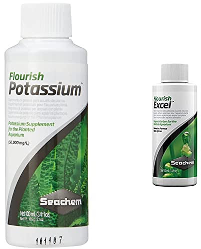 Seachem Flourish Potassium - Supplemento per acquari con Piante - 100 ml & Flourish Excel Co2 Plant Supplement 100ml