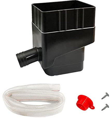 MagiDeal Système de Collecte d'eau de Pluie Déviateur d'eau de Toit de vidange de gouttière pour détourner l'arrosage de l'eau, Noir