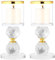 BELLE VOUS 2er Pack Hohe Goldene Kerzenständer aus Glas - H15,5 cm - Konische Teelichthalter Gold aus Klarem Kristallglas - Dekor Kerzenhalter Stumpenkerzen Tafelaufsatz für Zuhause, Hochzeit & Party